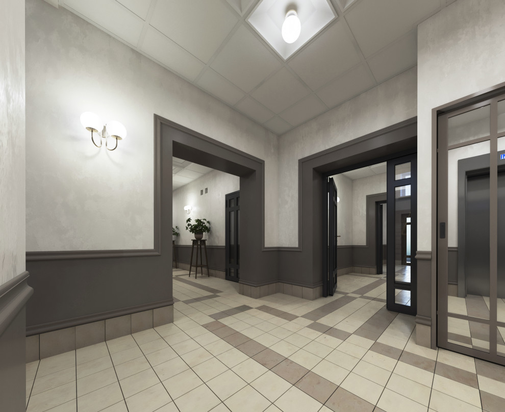 Интерьеры МОП, ЖК "БУЛГАКОВ", СК "СТРИЖИ"