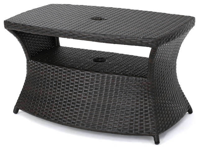 Banta Outdoor Wicker Side Table Tropical Tables Banta Outdoor Wicker Side Table Multibrown