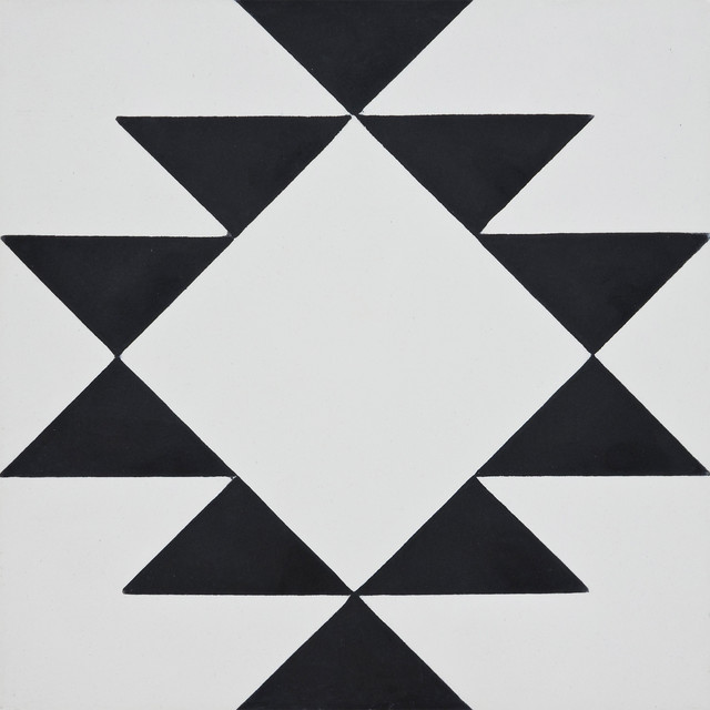Rissani Handmade Cement Tile White Black Sample Southwestern Rissani Handmade Cement Tile White Black Sample Southwestern Wall And Floor By Moroccanmosaictile House