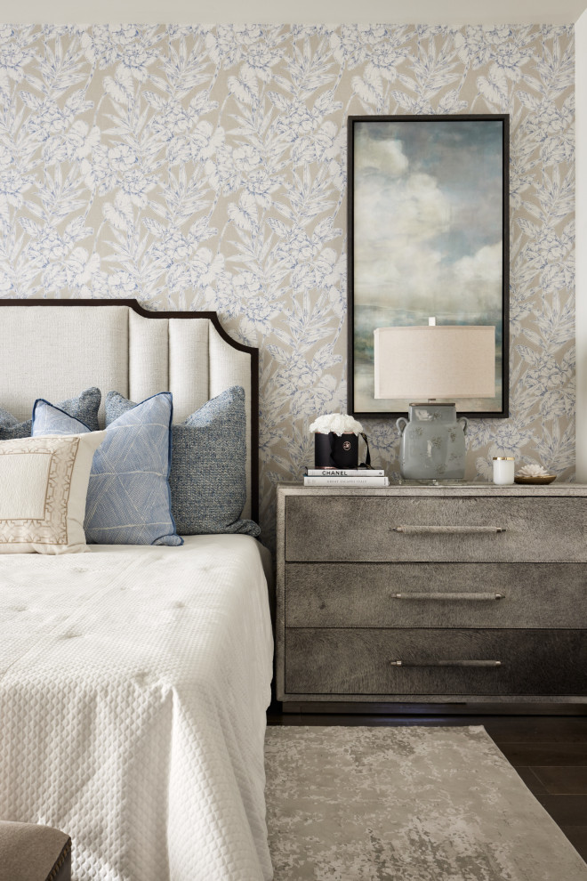 Example of a tuscan bedroom design in Orange County