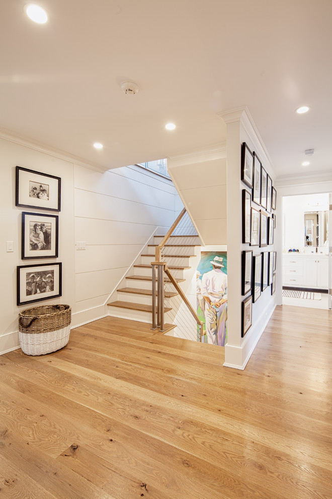 Design ideas for a transitional staircase in New York.