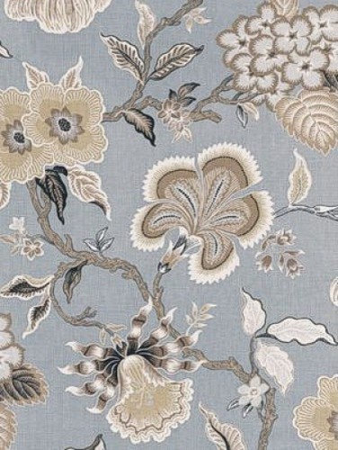 Hothouse Flowers Fabric, Mineral