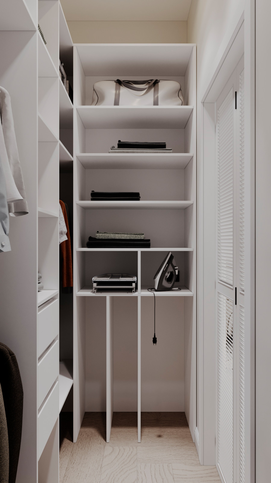 Светлый интерьер с цветовыми акцентами в ЖК Level Стрешнево