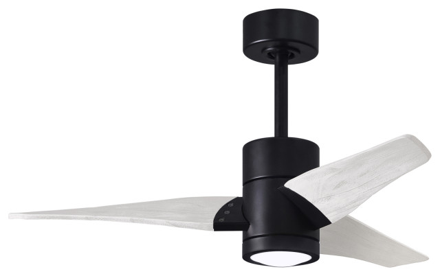 Super Janet 42" Ceiling Fan, LED Light Kit, Matte Black/Matte White