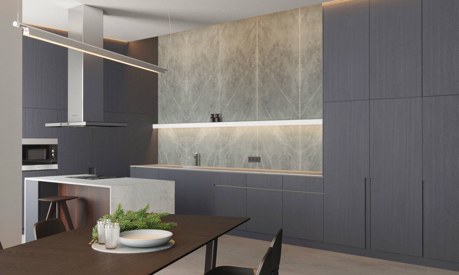 современный интерьер загородного дома