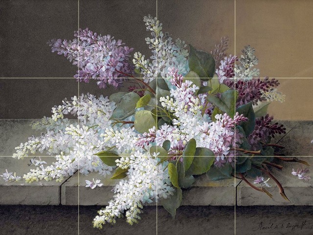 lilac backsplash