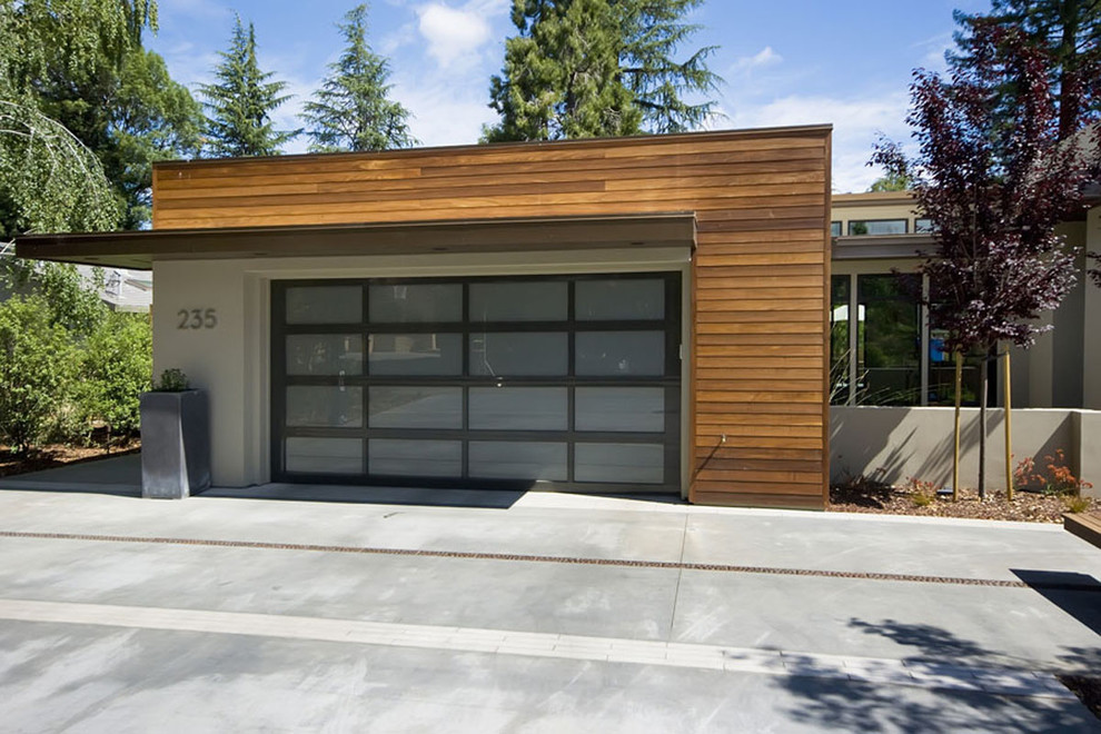 This is an example of a contemporary one-car garage in San Francisco.