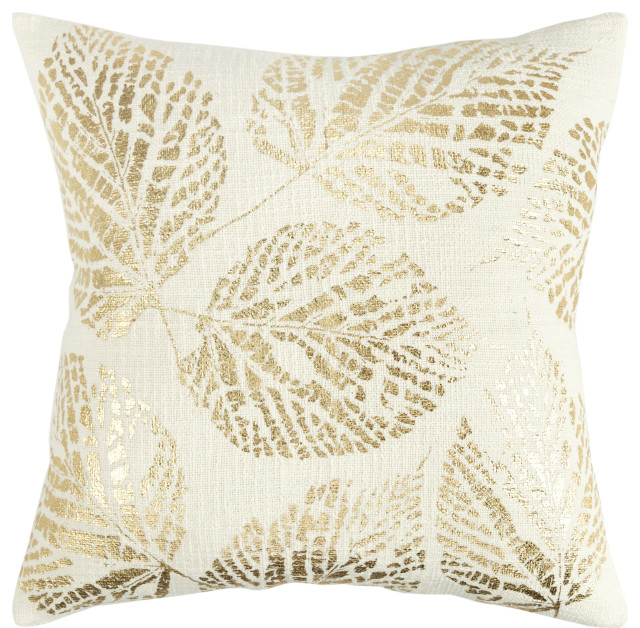 T17971 Pillow - Ivory, Gold