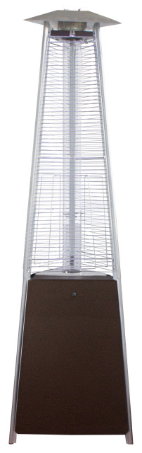 Az Patio Heaters Commercial Glass Tube Patio Heater, Hammered Bronze