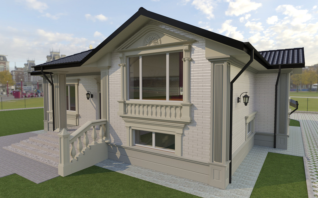 Дизайн-проект фасада. Современная классика