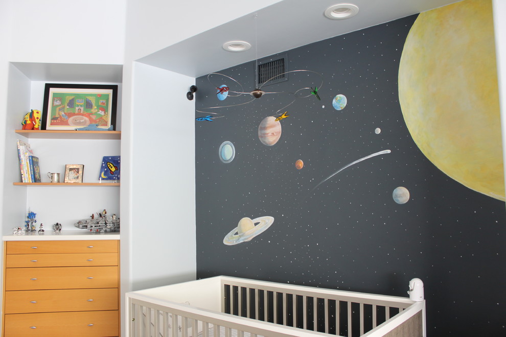 Inspiration for a mid-sized modern nursery in San Diego.