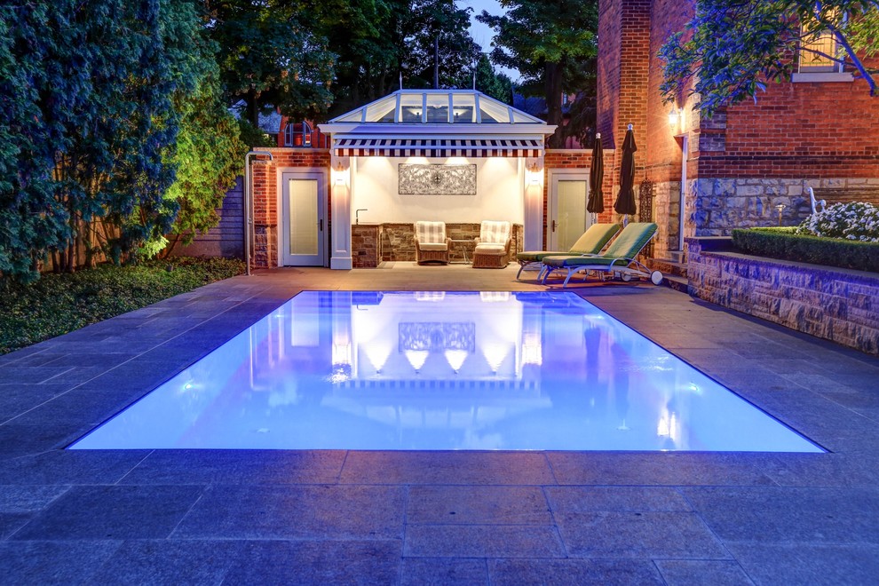 Backyard with Nothing but the Best - Traditional - Pool ...