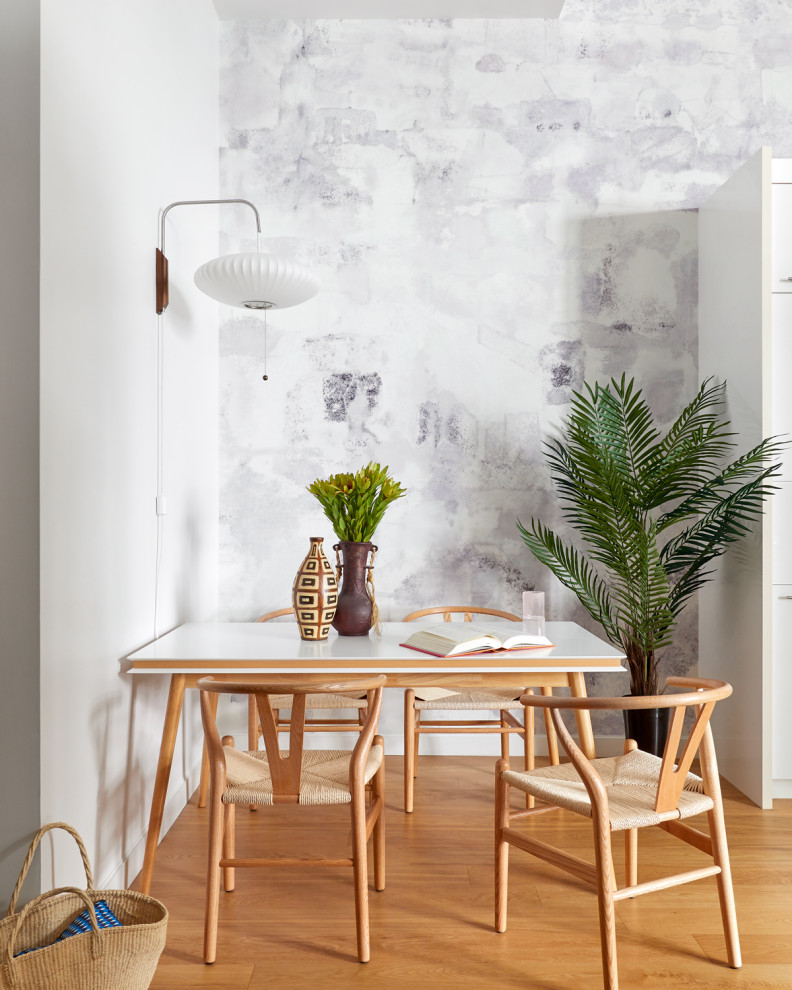 Inspiration for a scandinavian dining room remodel in New York