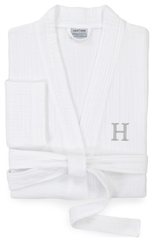 Smyrna Personalized Hotel/Spa Luxury Robes, White Bathrobes by