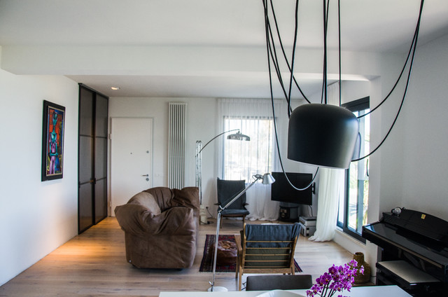 Industrial chic | 140mq industriell-vardagsrum