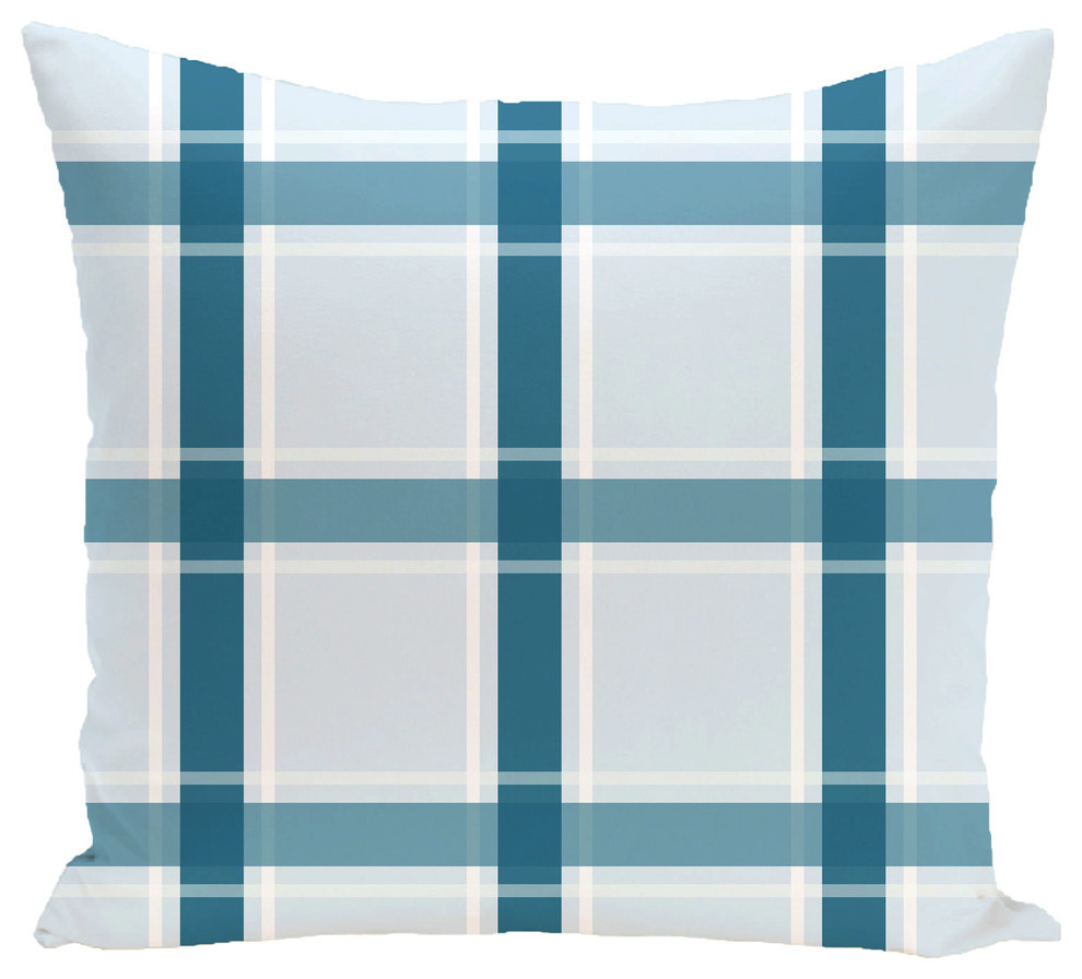 Criss Cross Applesauce Geometric Print Pillow, Teal, 20"x20"