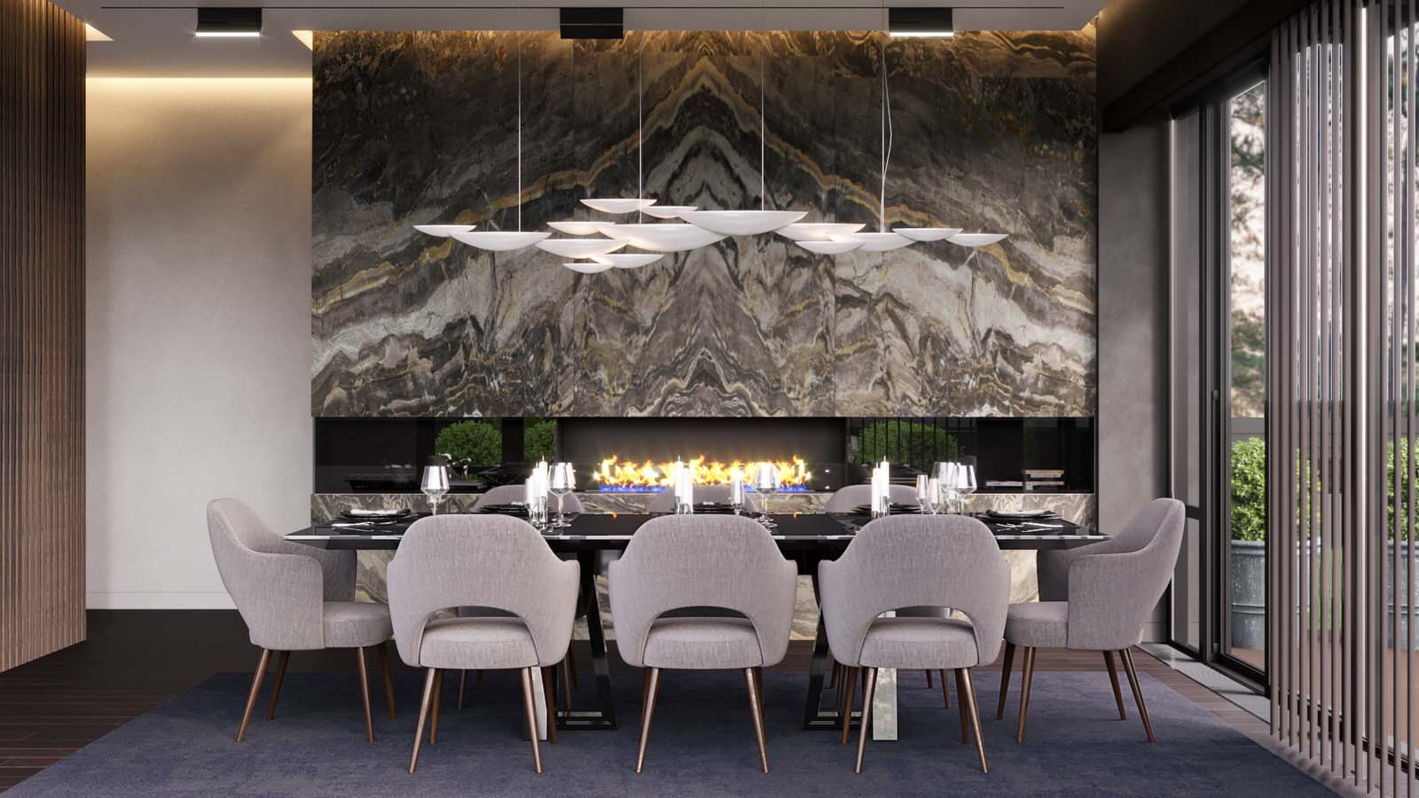 Интерьер дома возле леса