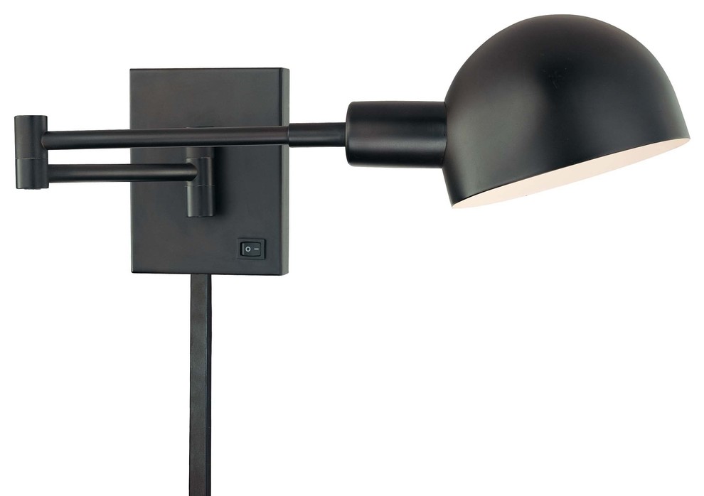 1-Light Swing Arm Wall Lamp, Bronze