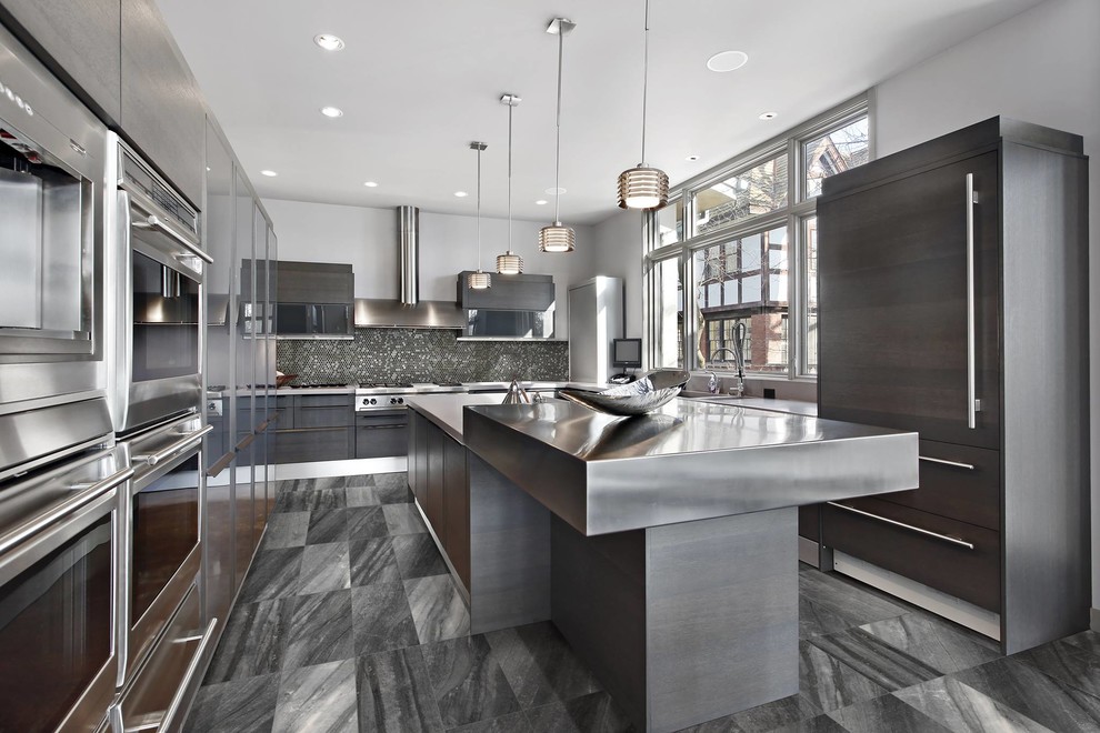 Transitional kitchen photo in Boston