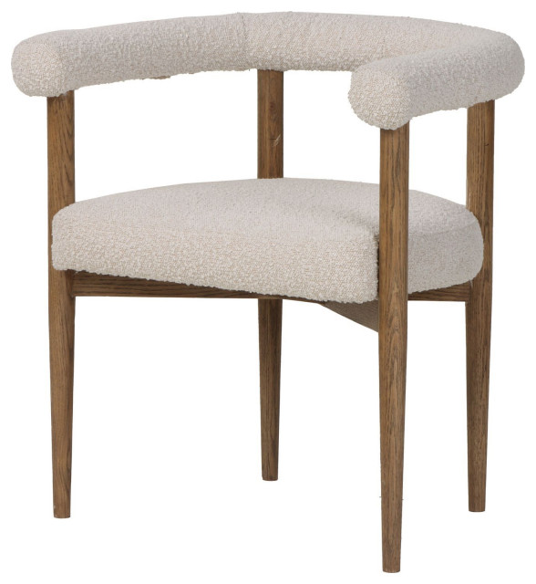 26" Wide Dining Chair, White Modern Dining Chairs by LH Imports