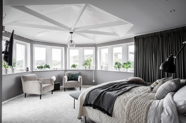 Fr&aring;n 90tals nostalgi till modern toppvilla scandinavian-bedroom