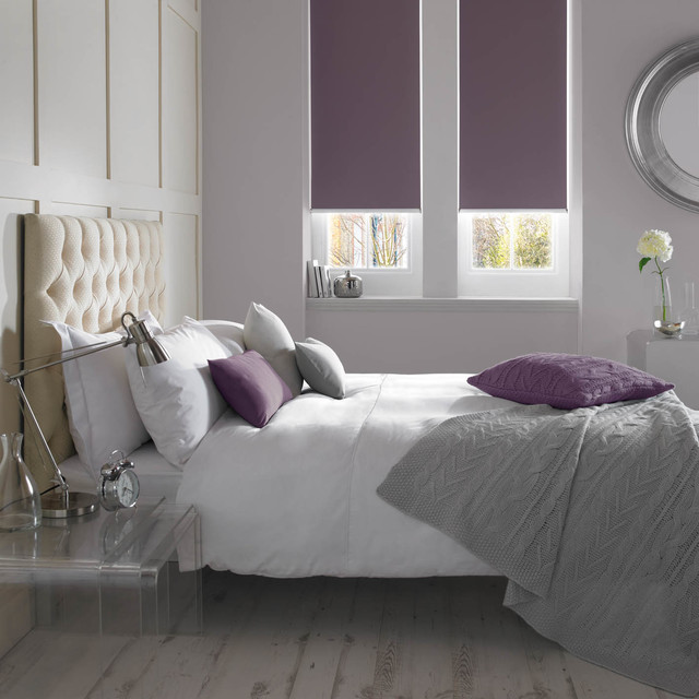 Banlight Mulberry Roller Blind Transitional Bedroom