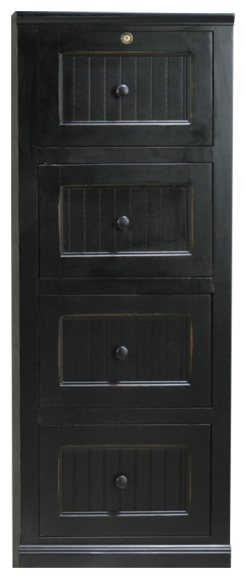 Eagle Furniture Coastal 4-Drawer File Cabinet, Interesting Aqua