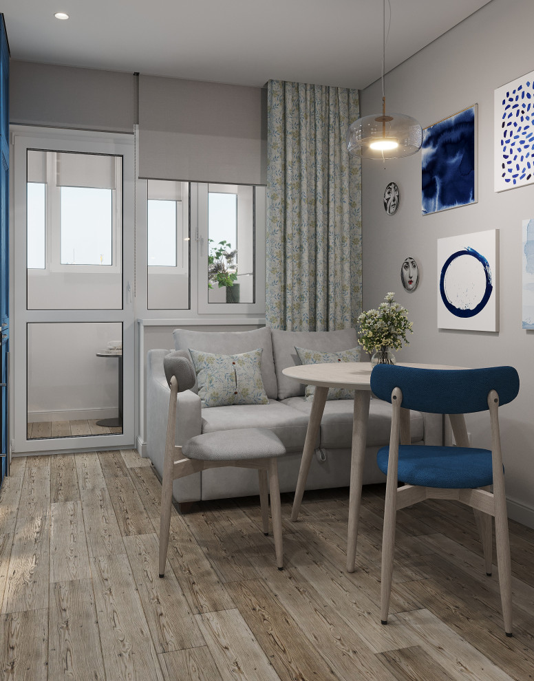 Интерьер квартиры с синими акцентами