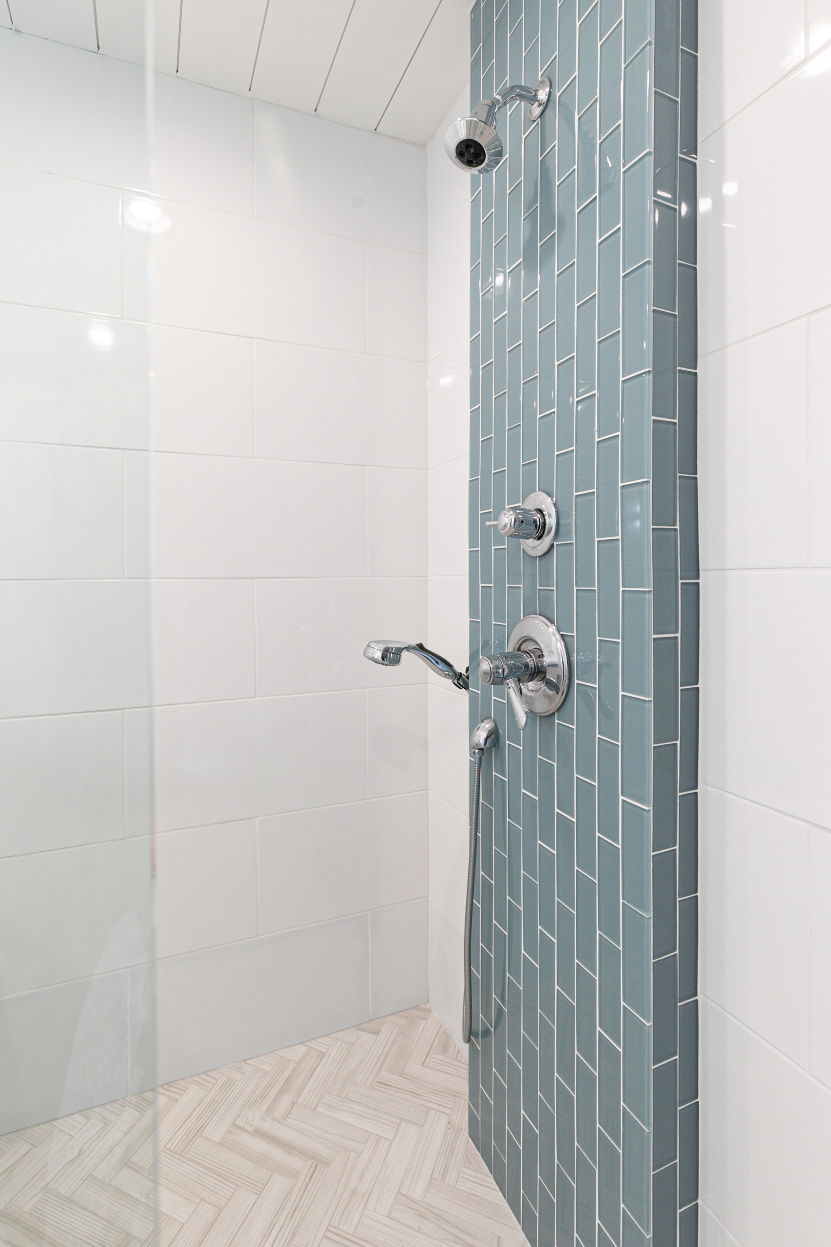 "Hers" Master Bath Frameless Shower