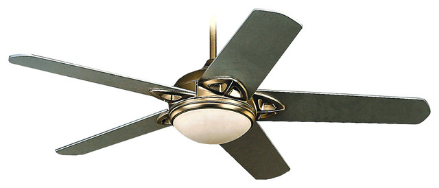 Modern Ceiling Fan Brushed Nickel With Light Kit Transitional