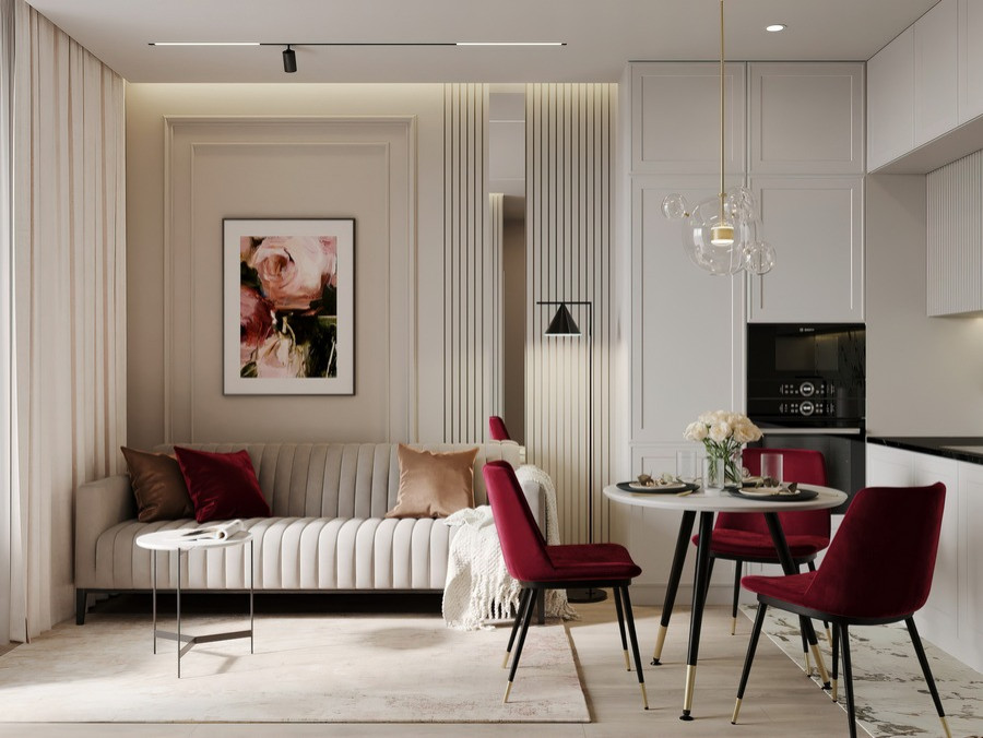 Дизайн-проект однокомнатной квартиры в г. Екатеринбург