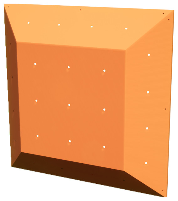 Climbing Wall 3D Square Panel Apricot No Frame Contemporary Home