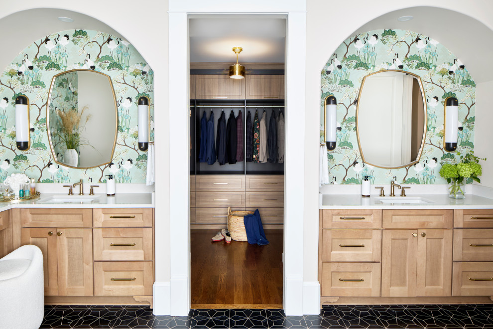 Example of a transitional bathroom design in Atlanta
