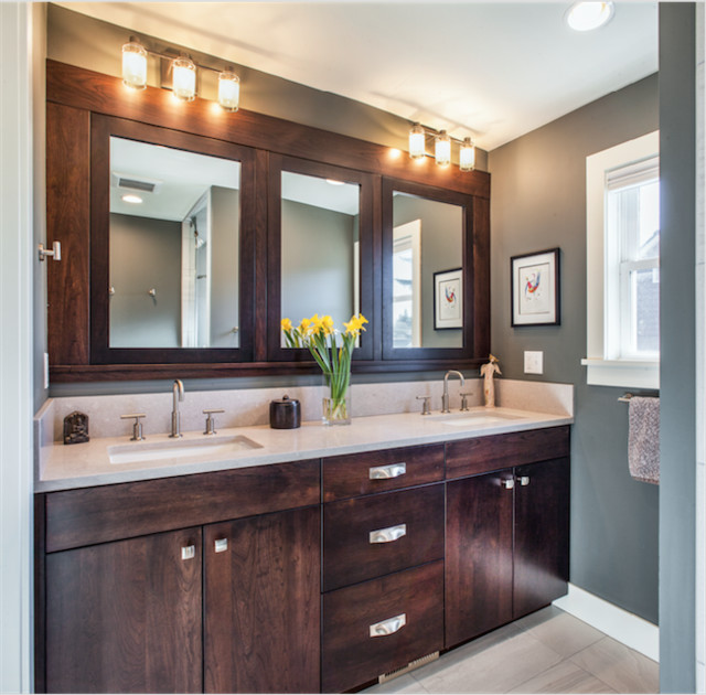 Picture of Modern Craftsman Style Bathroom Update - Craftsman - Bathroom - Portland - by Brock Design Group