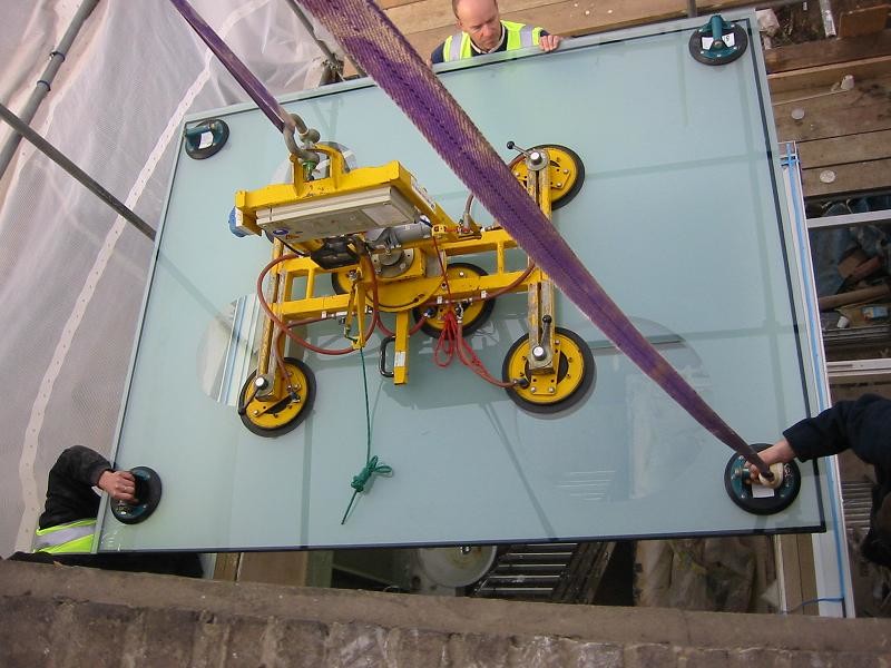 Glass roof installation