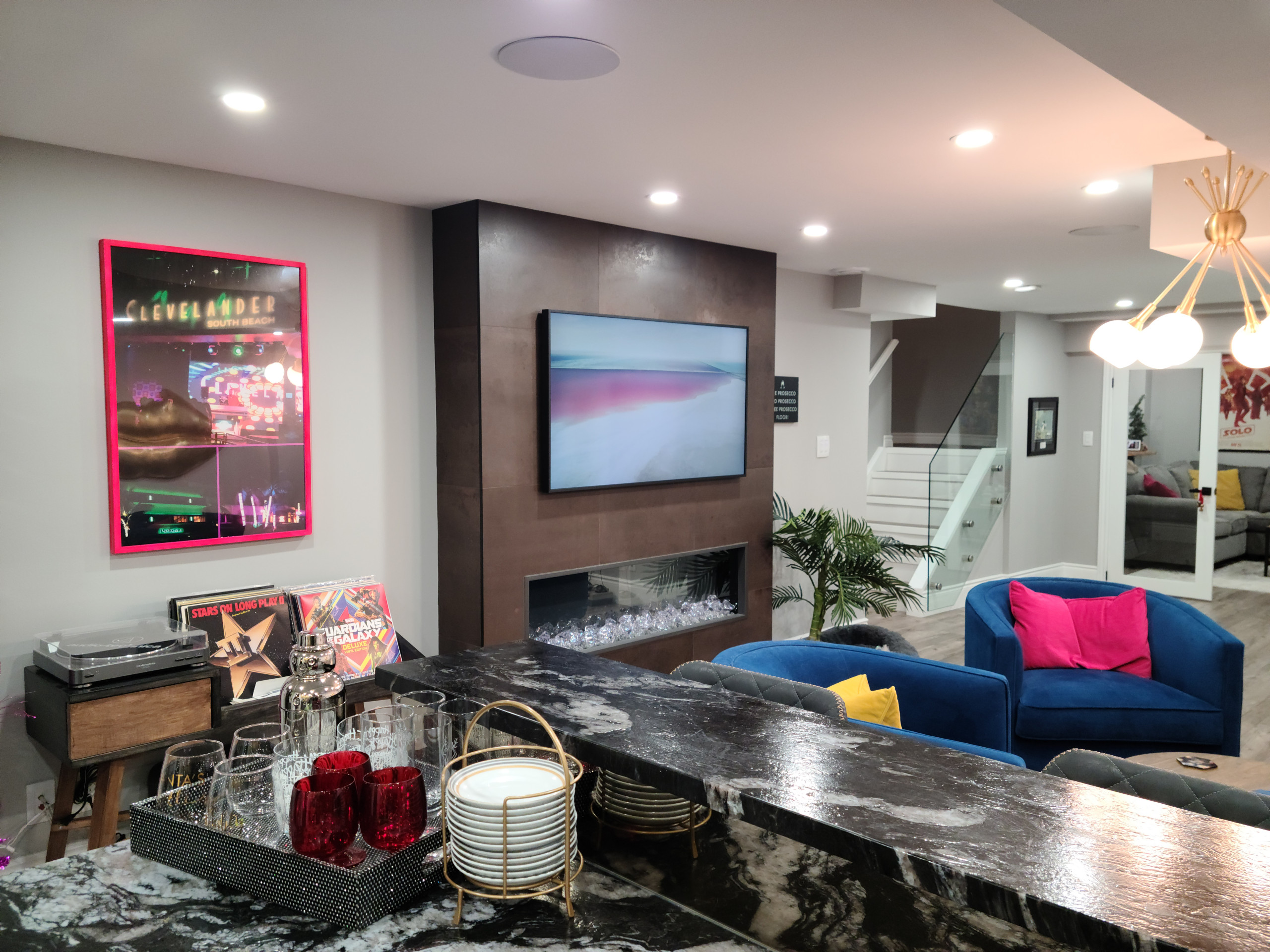 Miami style Basement getaway