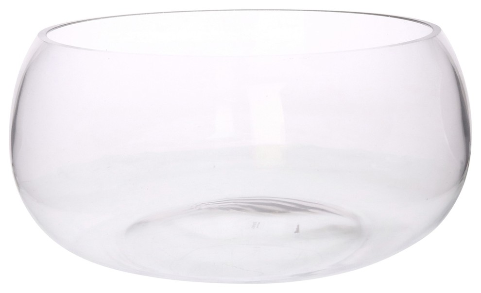 Large 16" Glass Vase Centerpiece Bowl | Display Serving Decorative Classic  - Contemporary - Decorative Bowls - by My Swanky Home | Houzz