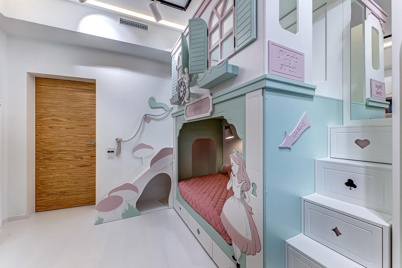 Дизайн-интерьер детской комнаты в стиле "Алиса в стране чудес"