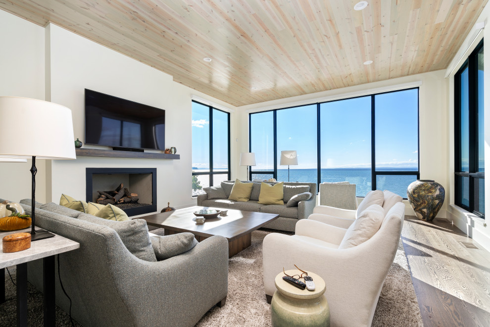 Beach style living room in Other.