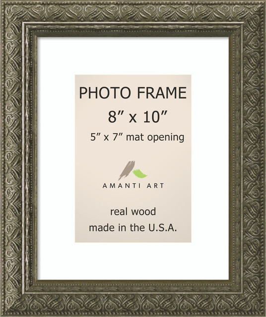 Picture Photo Frame 8x10 Matted To 5x7 Barcelona Champagne Outer