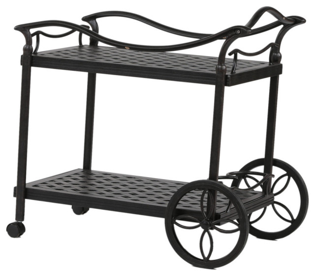 Beaugreen Collapsible Utility Cart Rolling Cart Bar Cart Metal Serving Cart for Home Kitchen Party Outdoor