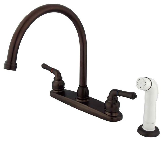 Goose Neck Kitchen Faucet In Polished Chrome Finish Traditional