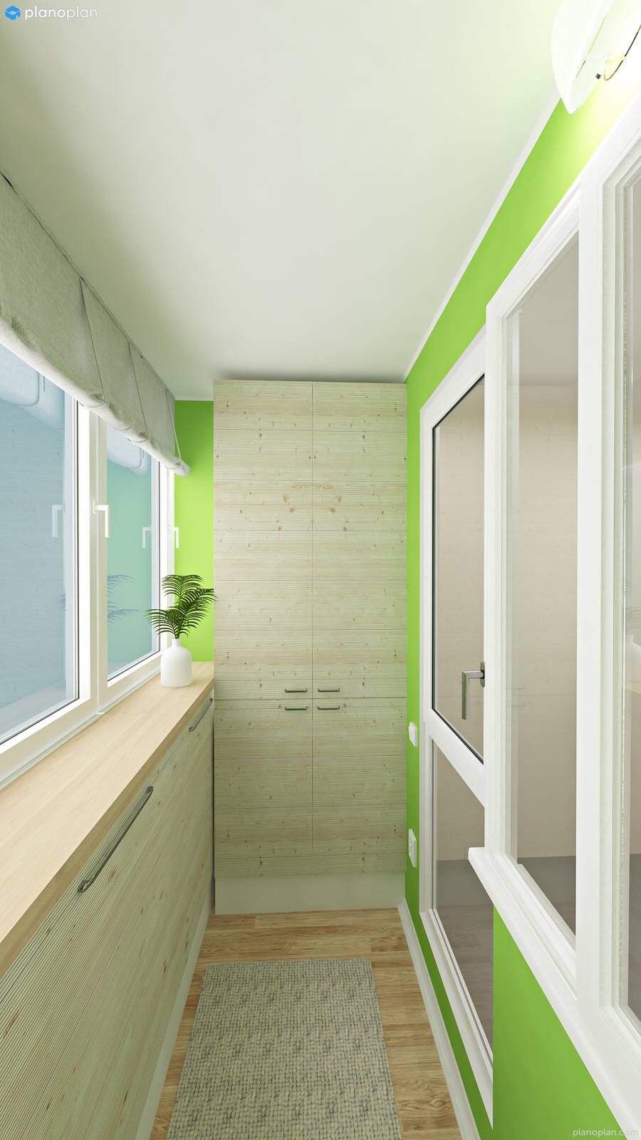 Лоджия в двух стилях