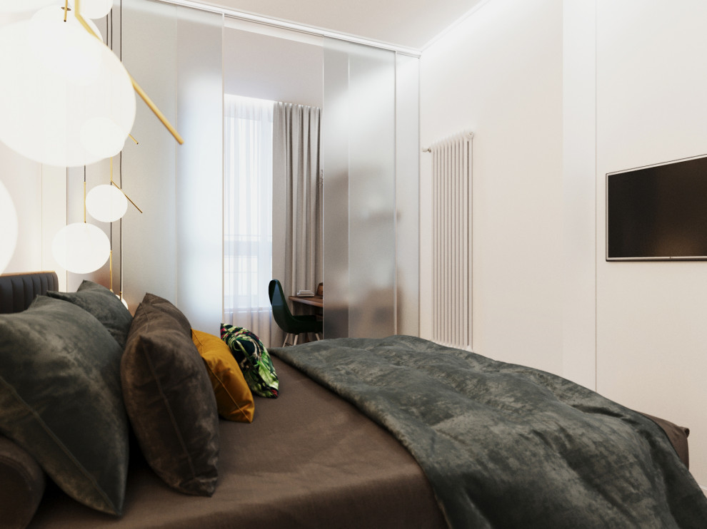 Москва. ЖК "Утёсов". Современный стиль. Квартира 80 м2.