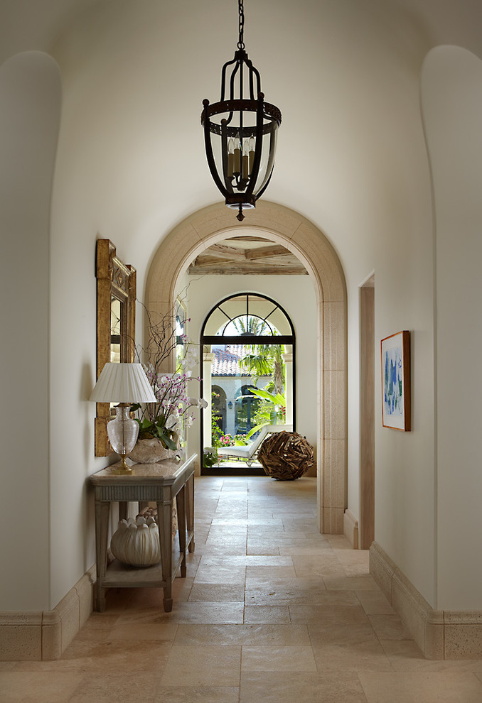 This is an example of a mediterranean hallway in Miami.