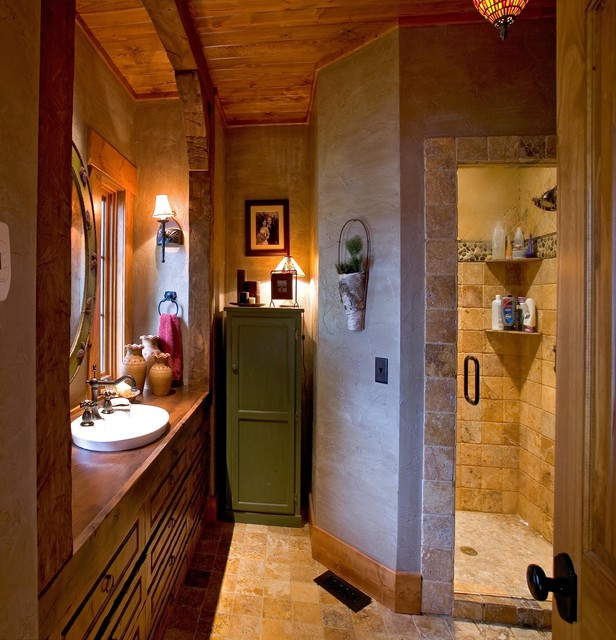 Lake O'Brien 1 - Rustic Bathroom montagne-salle-de-bain