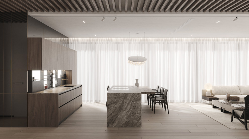 Modern megalopolis apartment