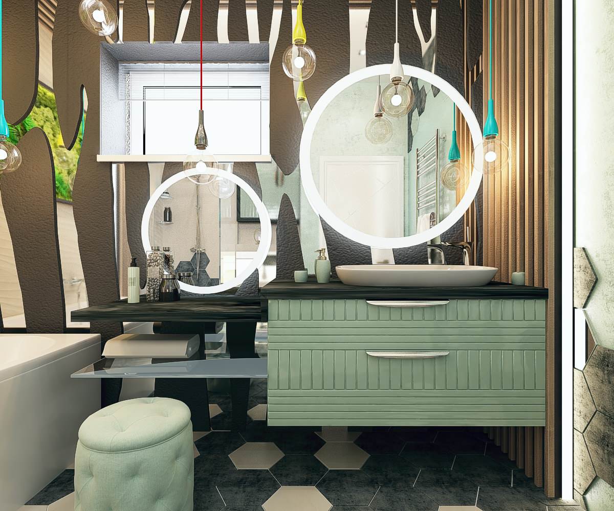 Ванная комната в частном домовладении 5