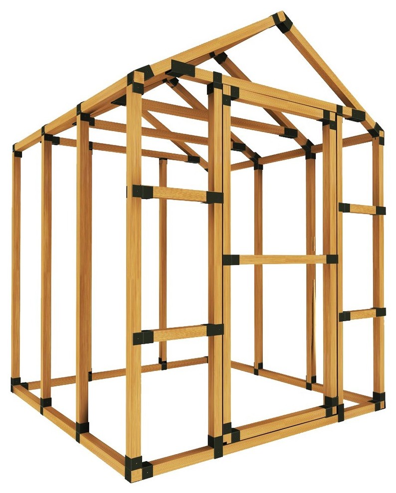 6ft W X 6ft D E Z Frame Basic Greenhouse Kit Farmhouse Greenhouses By E Z Frame Structures Shelters Llc