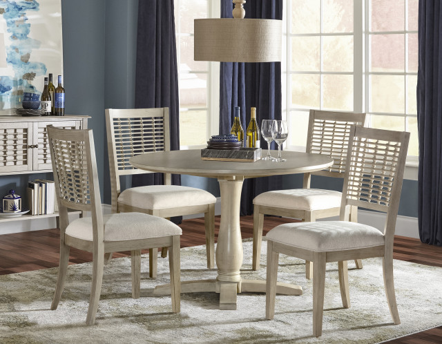 Hillsdale Ocala Wood Round Dining Table With 4 Wood Chairs, Dining Set ...